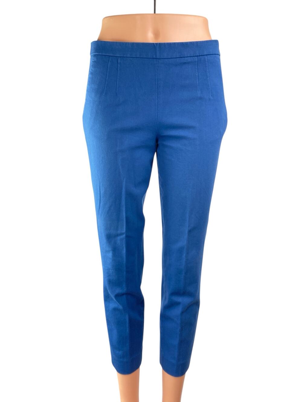 J.Crew Martie Women's Blue Bi-stretch Cotton Mid Rise Skinny Trousers Pants Sz 2
